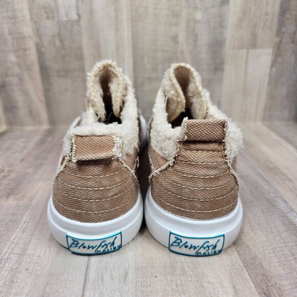 Blowfish Womans Size 7 Malibu Slip On Faux Suede & Fur Sneakers Shoes - Picture 5 of 8